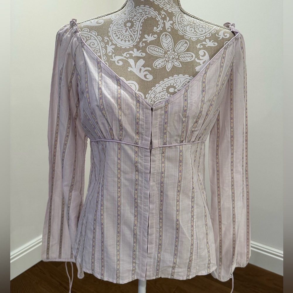 NWT Express light purple peasant top